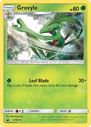 Grovyle (9/168) - SM  Celestial Storm Reverse Holofoil - Uncommon