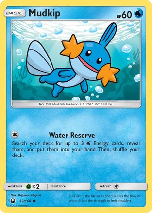 Mudkip (32/168) - SM  Celestial Storm Reverse Holofoil - Common