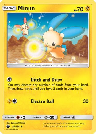 Minun 54/168 - Celestial Storm Reverse Holofoil