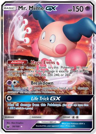 Mr. Mime GX (56/168) - SM  Celestial Storm Holofoil - Ultra Rare