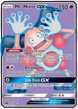 Mr. Mime GX (Full Art) (156/168) - SM  Celestial Storm Holofoil - Ultra Rare