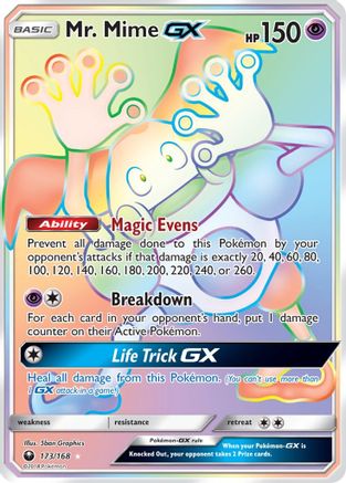 Mr. Mime-GX 173/168 - Celestial Storm Holofoil