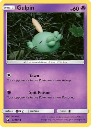 Gulpin (57/168) - SM  Celestial Storm Reverse Holofoil - Common