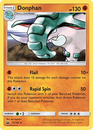 Donphan 73/168 - Celestial Storm Reverse Holofoil