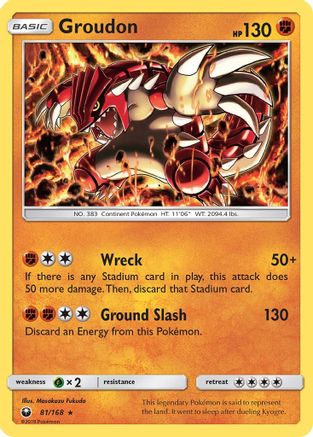 Groudon (81/168) - SM  Celestial Storm Reverse Holofoil - Holo Rare