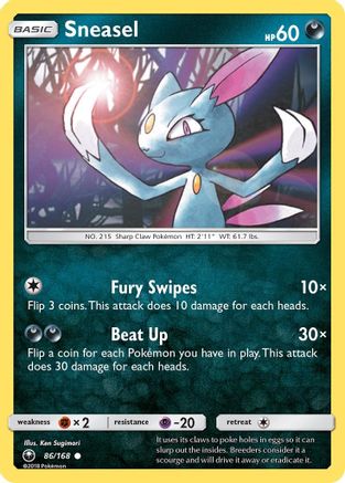 Sneasel 86/168 - Celestial Storm Reverse Holofoil