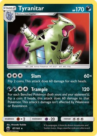 Tyranitar 87/168 - Celestial Storm Reverse Holofoil