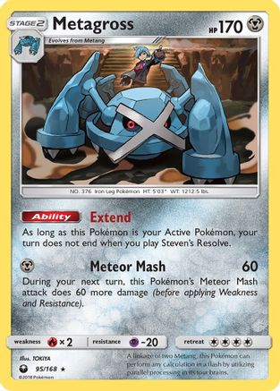 Metagross (95/168) - SM  Celestial Storm Reverse Holofoil - Holo Rare