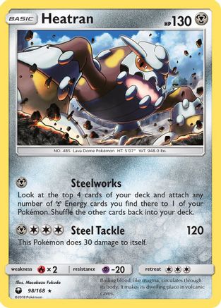 Heatran (98/168) - SM  Celestial Storm Holofoil - Holo Rare
