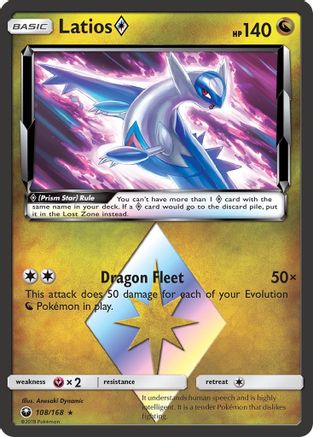 Latios Prism Star (108/168) - SM  Celestial Storm Holofoil - Prism Rare