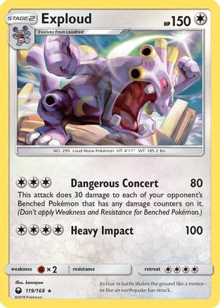 Exploud 119/168 - Celestial Storm Reverse Holofoil