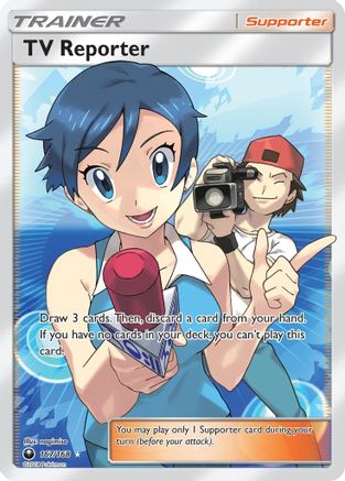 TV Reporter (Full Art) (167/168) - SM  Celestial Storm Holofoil - Ultra Rare