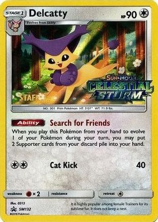 Delcatty (Prerelease) [Staff] (SM132) - SM Promos Holofoil - Promo