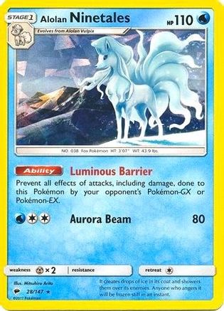 Alolan Ninetales (Cracked Ice Holo) 28 - Deck Exclusives Holofoil