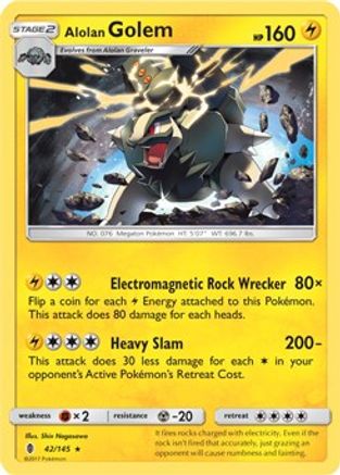 Alolan Golem 042/145 - Blister Exclusives Holofoil - Promo