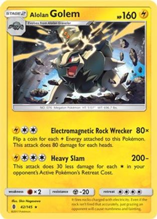 Alolan Golem (Cosmos Holo) 42 - Blister Exclusives Holofoil