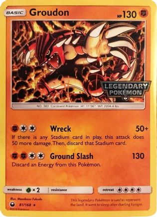 Groudon - 81/168 (Cosmos Holo) (Gamestop Promo) 81 - Miscellaneous Cards & Products Holofoil