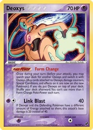 Deoxys 016/107 - Deck Exclusives Holofoil - Holo Rare