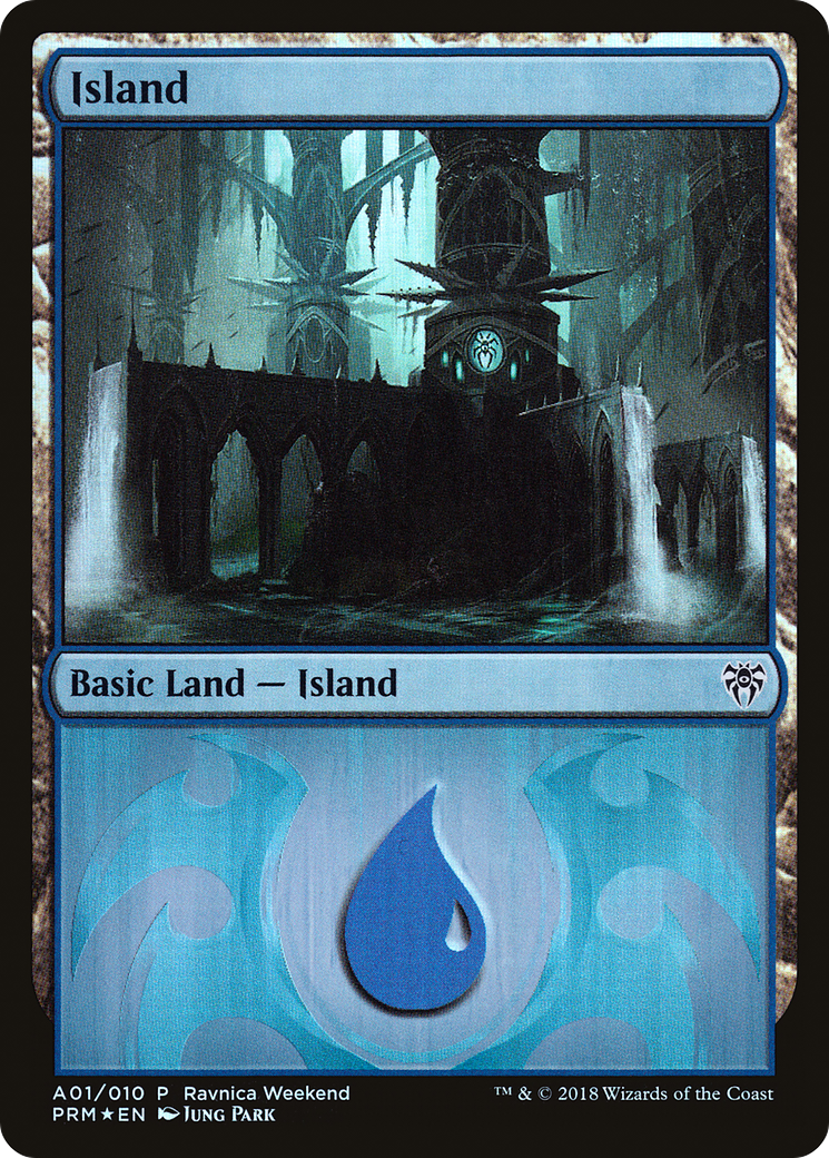 Island (PRWK-A01) - GRN Ravnica Weekend Foil