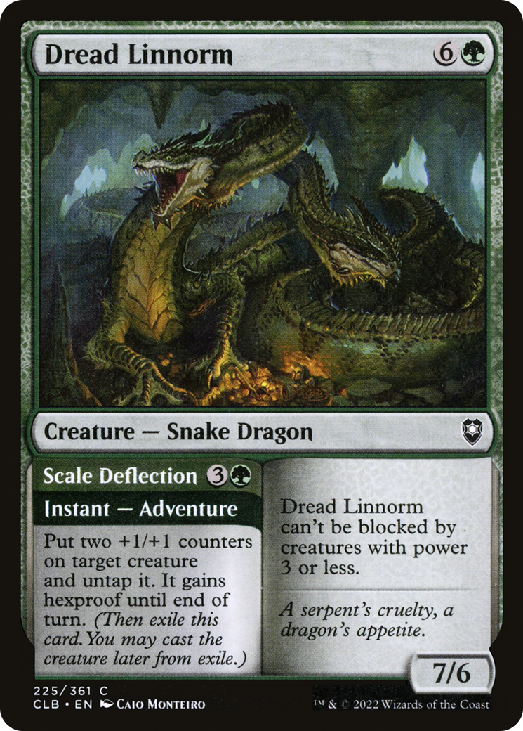 Dread Linnorm // Scale Deflection (CLB-225) - Commander Legends: Battle for Baldur's Gate Foil