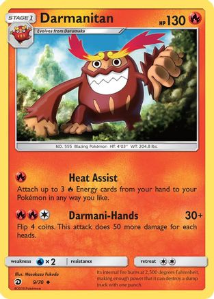 Darmanitan 9/70 - Dragon Majesty Reverse Holofoil