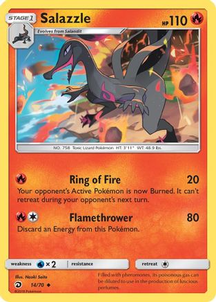 Salazzle 14/70 - Dragon Majesty Reverse Holofoil