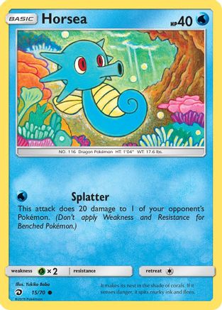 Horsea (15/70) - Dragon Majesty Reverse Holofoil - Common