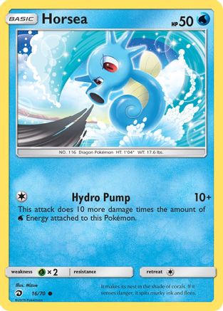 Horsea (16/70) - Dragon Majesty  - Common
