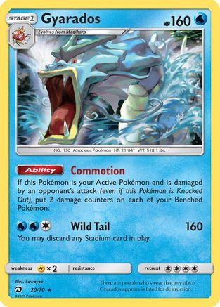 Gyarados (20/70) - Dragon Majesty Holofoil - Holo Rare