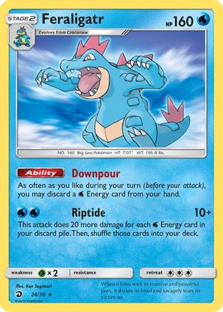 Feraligatr 24/70 - Dragon Majesty Reverse Holofoil