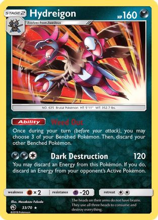 Hydreigon (33/70) - Dragon Majesty Holofoil - Holo Rare