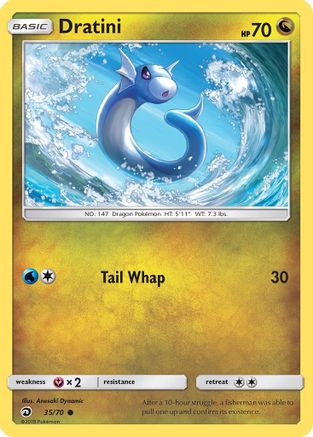 Dratini (35) 035/70 - Dragon Majesty Reverse Holofoil - Common