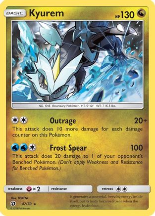 Kyurem 47/70 - Dragon Majesty Reverse Holofoil