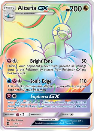 Altaria GX (Secret) (72/70) - Dragon Majesty Holofoil - Secret Rare