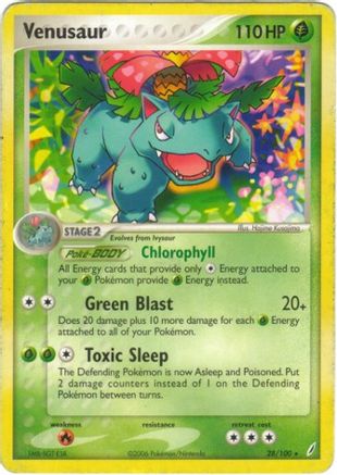 Venusaur - 28/100 (EX Crystal Guardians) 28 - Deck Exclusives Holofoil