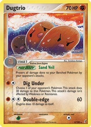 Dugtrio 005/100 - Deck Exclusives Normal - Rare