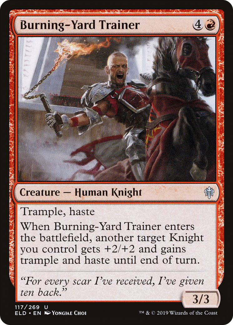 Burning-Yard Trainer (ELD-117) - Throne of Eldraine