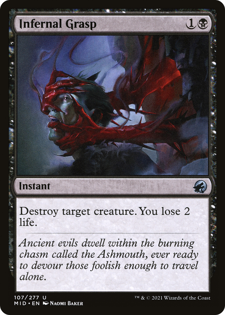 Infernal Grasp (MID-107) - Innistrad: Midnight Hunt Foil