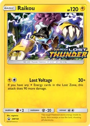 Raikou (Prerelease) (Staff) (SM150) - SM Promos Holofoil - Promo