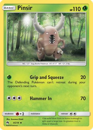 Pinsir (4/214) - SM  Lost Thunder Reverse Holofoil - Uncommon
