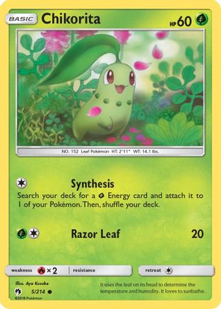 Chikorita 5/214 - Lost Thunder Reverse Holofoil