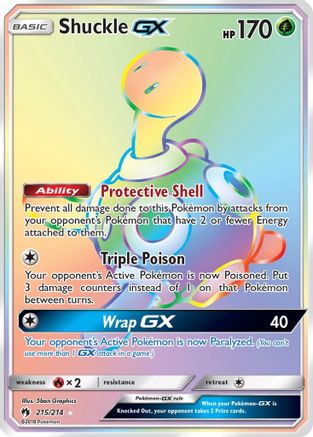 Shuckle-GX 215/214 - Lost Thunder Holofoil