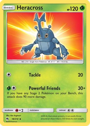 Heracross (18/214) - SM  Lost Thunder  - Uncommon