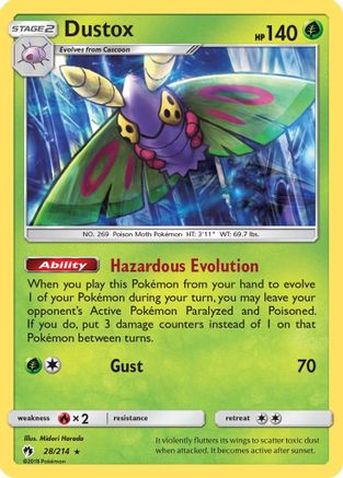 Dustox 028 - SM  Lost Thunder Normal - Rare