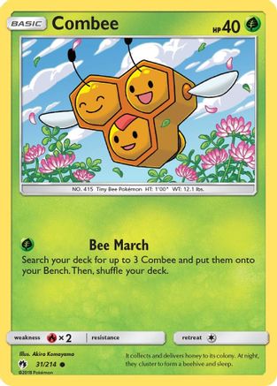 Combee (31/214) - SM  Lost Thunder Reverse Holofoil - Common