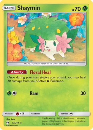 Shaymin 33/214 - Lost Thunder Reverse Holofoil