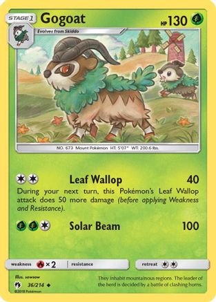 Gogoat (36/214) - SM  Lost Thunder Reverse Holofoil - Uncommon