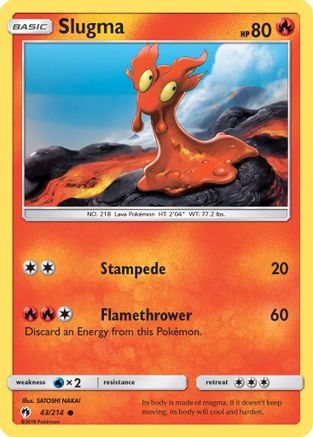 Slugma 43/214 - Lost Thunder Reverse Holofoil