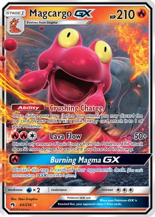 Magcargo GX (44/214) - SM  Lost Thunder Holofoil - Ultra Rare
