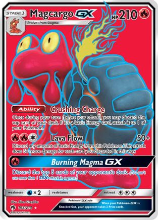 Magcargo GX (Full Art) (198/214) - SM  Lost Thunder Holofoil - Ultra Rare